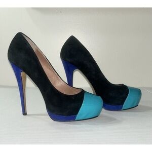 Aldo Black and Blue Platform Heels